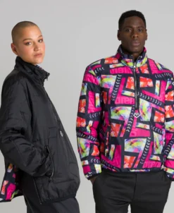 Arena Giacca Mezza Zip Icons Imbottita Reversibile