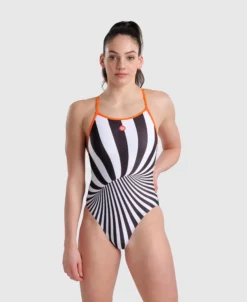 Costume Intero Donna Crazy Arena Stampa Op Art
