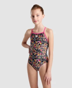 Arena Costume Intero Ragazza Lightdrop Logo 3D