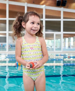 Costume Intero Bambina Arena Friends Fantasia A Righe Con Gattini